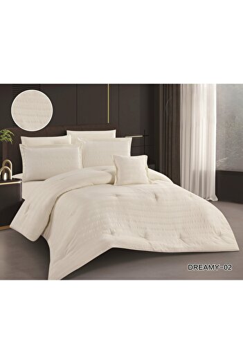 Roshen New Dreamy Microfiber Double Bedspread, High Quality, Embroidered, 7 Pieces, Comfort and Luxury at the Same Time, Size 260*240