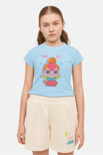 L.O.L. SURPRISE Kids Girl 2 Pcs Graphic Print Short Sleeve Top And Shorts Pajama Set, Multicolor