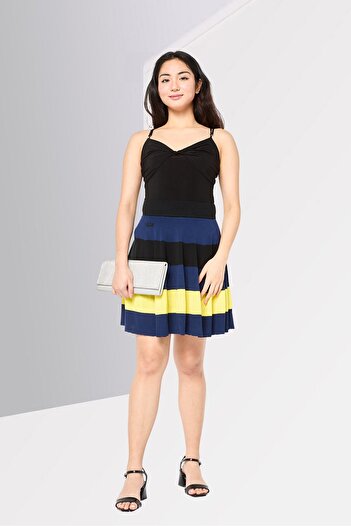 Lacoste Women Stripe Pull On Mini Skirt, Multicolor