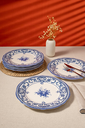 Fecra Majestic Blue 6 Piece Serving Plate Set