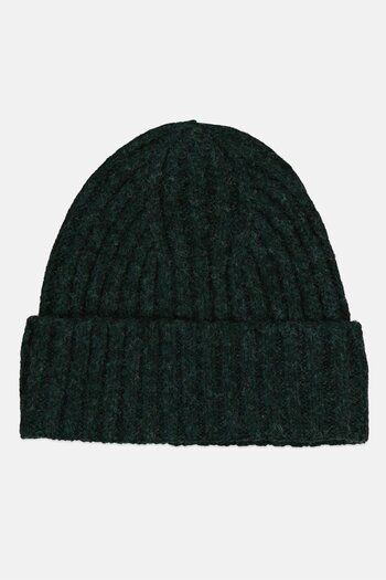 Reserved Men Textured Beanie, Dark Green