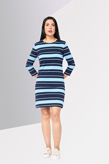 Lacoste Women Stripe Mini Dress, Multicolor