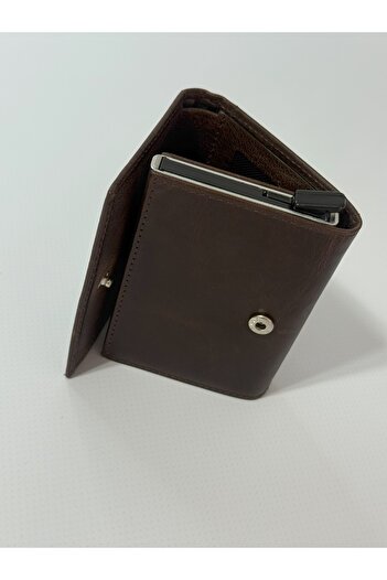 Nevgiss Aksesuar Real Leather Wallet with Mechanical Snap Closure