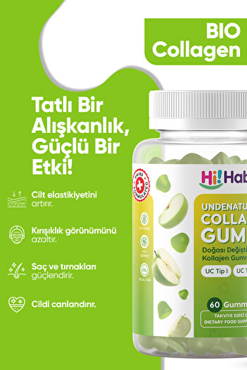 Hi Habit Collagen Type1 Type3 Apple Flavored - Acv Apple Cider Vinegar Flavored Gummy Supplement Set