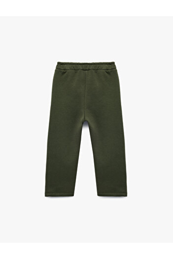 Koton Basic Cotton Sweatpants with Pockets and Lace-Up Waist