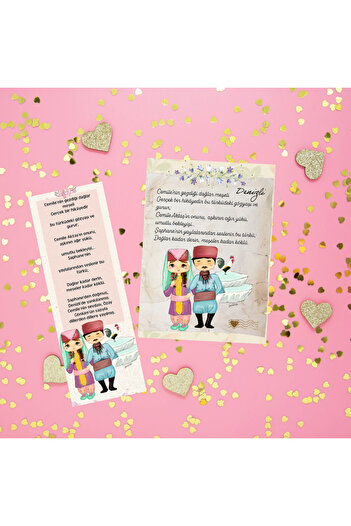 Fatofotofan Cemilem Turkish Story Motto Card and Bookmark Set |   Denizli Themed Hand-Illustrated Cultural
