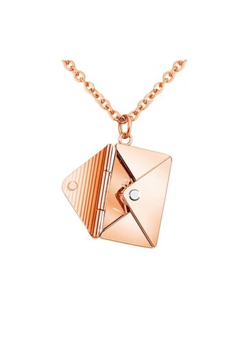 xUPING Envelope-shaped pendant necklace with detachable "Love you" letter