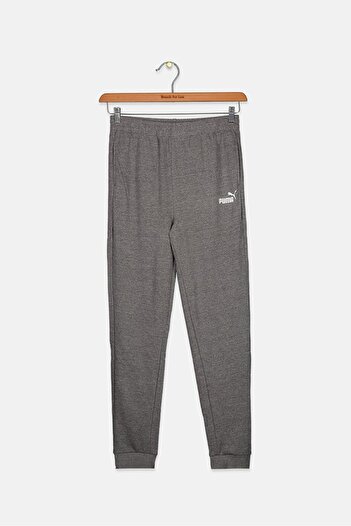 Puma Kids Boy Printed Logo Jogger Pants, Charcoal Heather