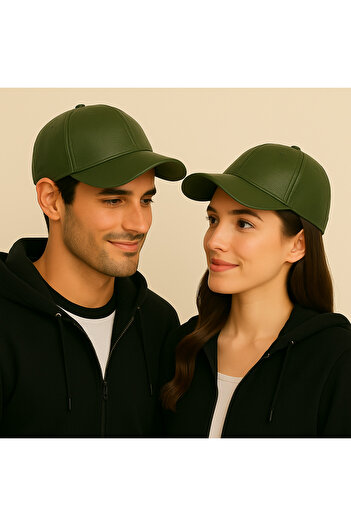 Hayalet 100% Pu Leather Stylish and Adjustable Unisex Leather Cap Women/Men Leather Hat Sports Model