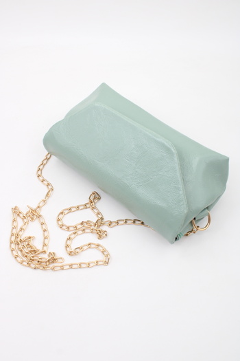 LASSO Women's Wallet Size Gold Chain Shoulder Bag