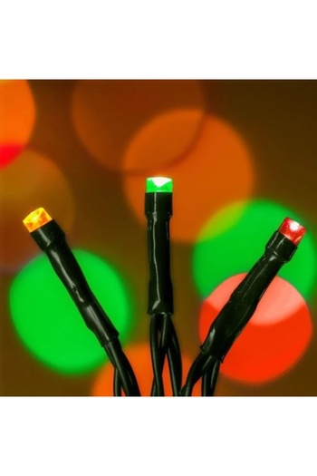 OEM Lighting installation with 100 LED bulbs, multicolor light, green cable 4.95 m, programmable