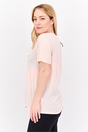 Nike Women Dri Fit Short Sleeve Running Tops, Peach