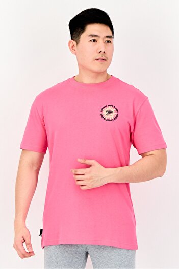 Puma Men Relaxed Fit Short Sleeve Outdoors T-Shirts, Pink