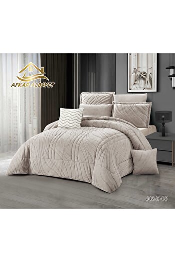 Afkar Albayet Luxury 8-piece rabbit fur winter bedspread