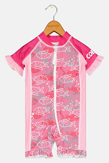 Coega Sunwear Toddlers Girl Allover Print One Piece, Multicolor