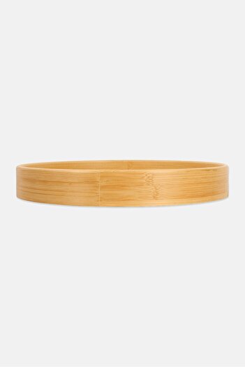 YOTO Round Bamboo Serving Tray, Brown