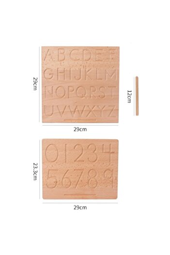B4U Educational Toy, Wooden Alphabet Board Montessori Wood