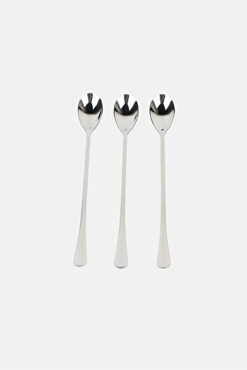 YOTO 3 Piece Latte Spoons, Silver