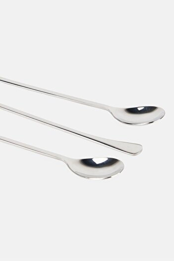 YOTO 3 Piece Latte Spoons, Silver