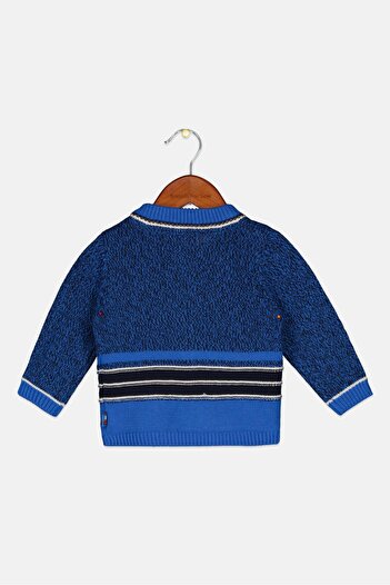 Dp Am Toddlers Boy Knitted Cardigan, Blue