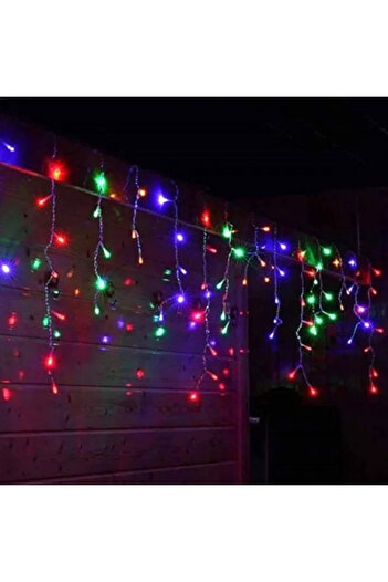OEM Christmas installation, icicle-type LED fringes, outdoor, multicolor, 20 meters