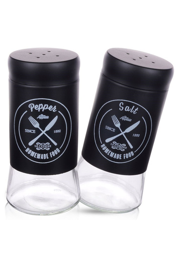 Other Black glass salt and pepper shakers, 2 pcs.