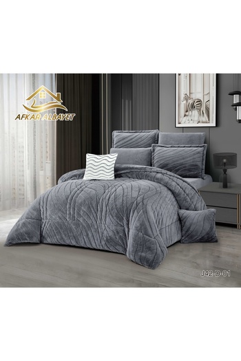 Afkar Albayet Luxury 8-piece rabbit fur winter bedspread