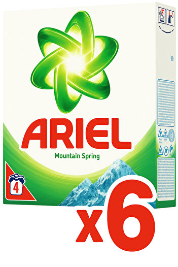 Ariel Set of 6 pieces AUTOMATIC POWDER DETERGENT MOUNTAIN SPRING 400 G