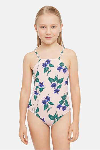 BİLLABONG Kids Girl Allover Print One Piece Swimsuit, Multicolor