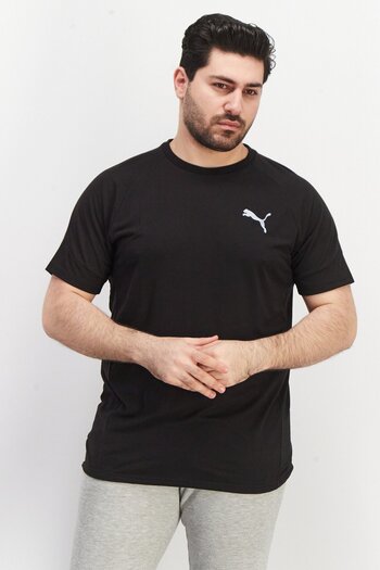 Puma Men Slim Fit Short Sleeves Training T-Shirt, Black