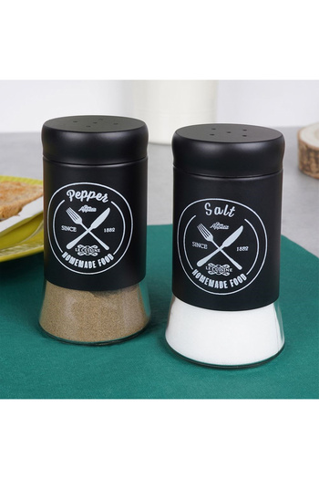 Other Black glass salt and pepper shakers, 2 pcs.