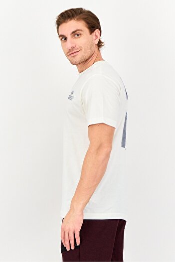 New Balance Men Sportswear Fit Short Sleeve Outdoor T-Shirt, Off White