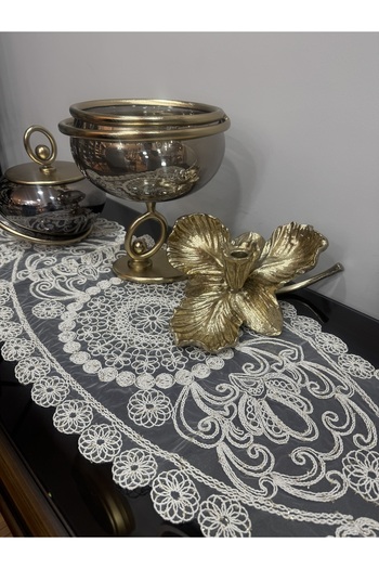 Santara Avangarde Cream Color Cord Work Runner