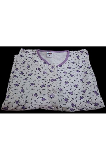 AYIŞIĞI AVM Women's Long Sleeve Patterned Nightdress