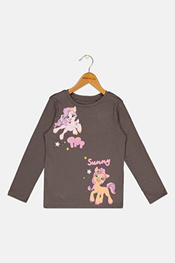 Sinsay X My Little Pony Kids Girl My Little Pony Graphic Print Long Sleeves T-Shirt, Dark Grey