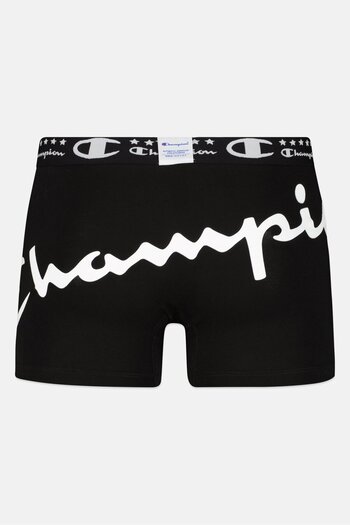 Champion Men Brand Logo Boxer Brief, Black