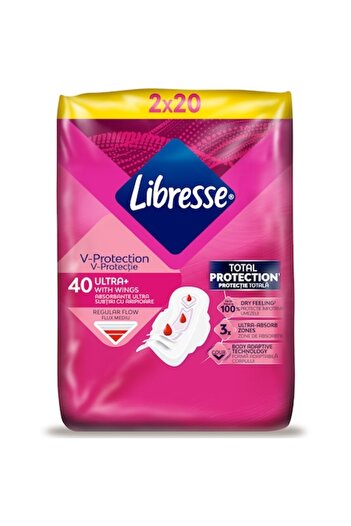 Libresse Ultra Normal Quattro Absorbents, 40 pieces