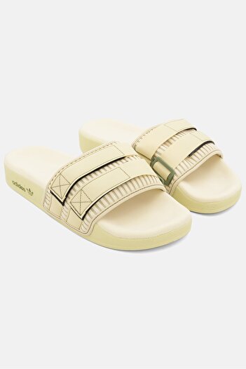 adidas Men Adilette Slip On Slide, Light Yellow
