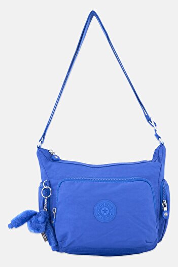 Kipling Women Brand Logo Shoulder Bag With Keyring, Blue