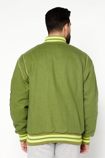 FILA Men Sportswear Fit Brand Logo Outdoor Jacket, Calliste Green