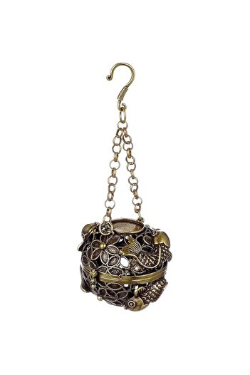 Generic NimbusNote Hanging Backflow Incense Burner Ball Shaped Carved Fish Cone Incense Holder Cone Incense