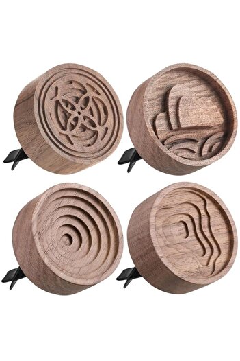Generic Tazweeq Car Oil Diffusers, 4pcs Aromatherapy Passive Essential Oil Diffuser with Vent Clip, Portabl