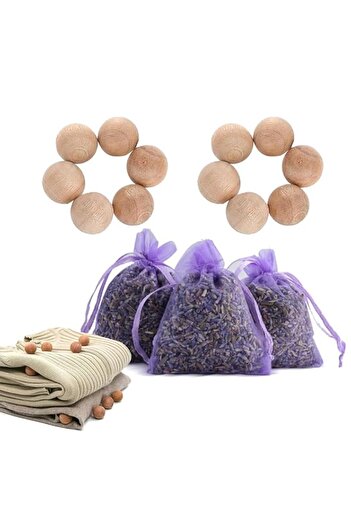 Generic YHRY Cedar Blocks for Clothes Storage, 18 Cedar Balls and 3 Lavender Sachet Bags, Fresh Scents Home
