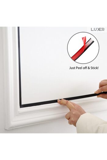 LUXER Luxer Mirror Effect Self-Adhesive Decorative Tape, Length 500 cm, Width 2 cm, Black