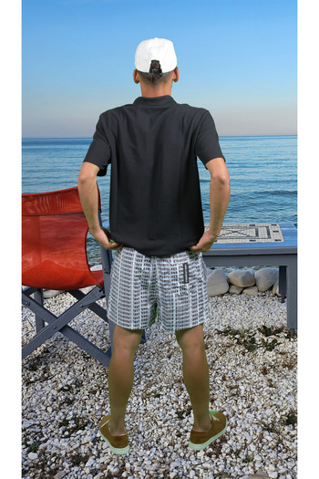 Karl Lagerfeld Swim Shorts with Mesh, Men, Paris