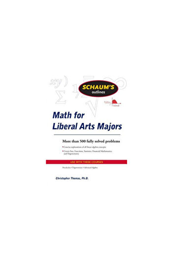 Mcgraw Hill Book Co Matematică pentru specializări în arte liberale