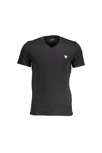 Guess Men's T-Shirt, Guess, Black, V-Neck, 100% Cotton, Size M