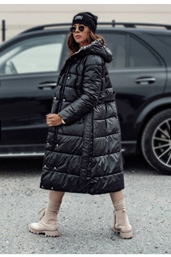 MAXORA SHOP Women's long jacket with 2 sides, hood and drawstring