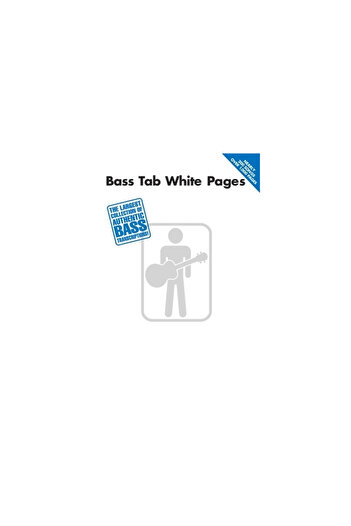 Hal Leonard Publishing Corporation Bass Tab White Pages