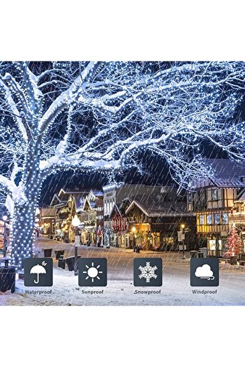 OEM Christmas Roll-type Installation, For Indoor/Outdoor, Length 20 m, 8 Light Modes, Power Supply